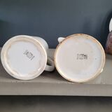 Pair of Digoin porcelain pitchers