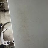 Grand 'Less' grey powder-coated aluminium dining table by Jean Nouvel for Tecno, minimalist 1990s