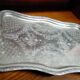 Old silver metal tray