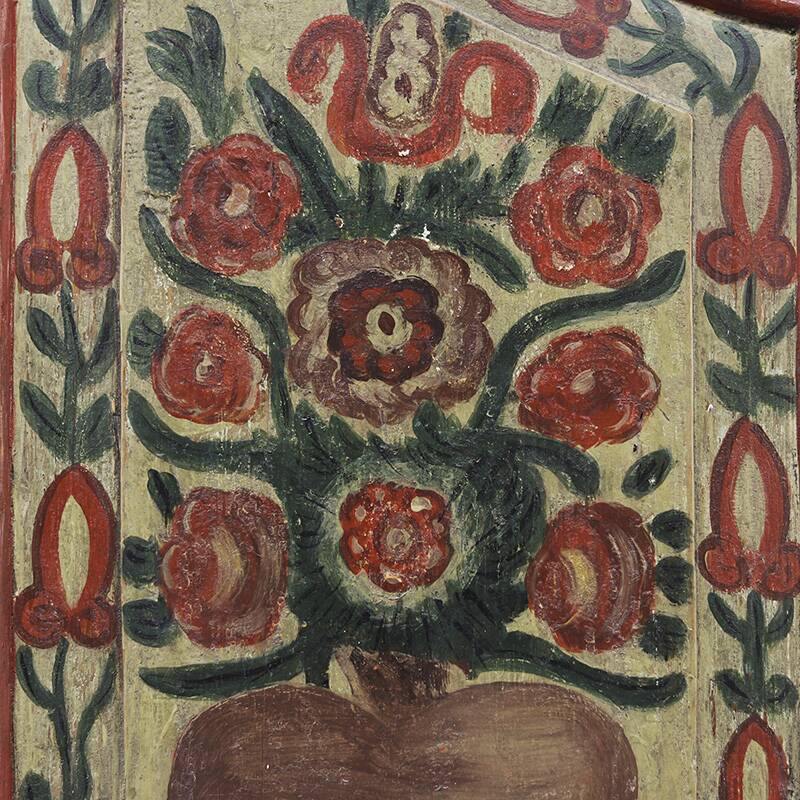 Folk art painted bridal wardrobe