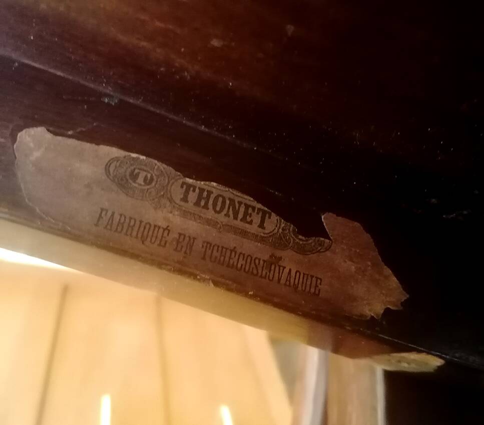 Thonet cinema chair in turned wood 1930