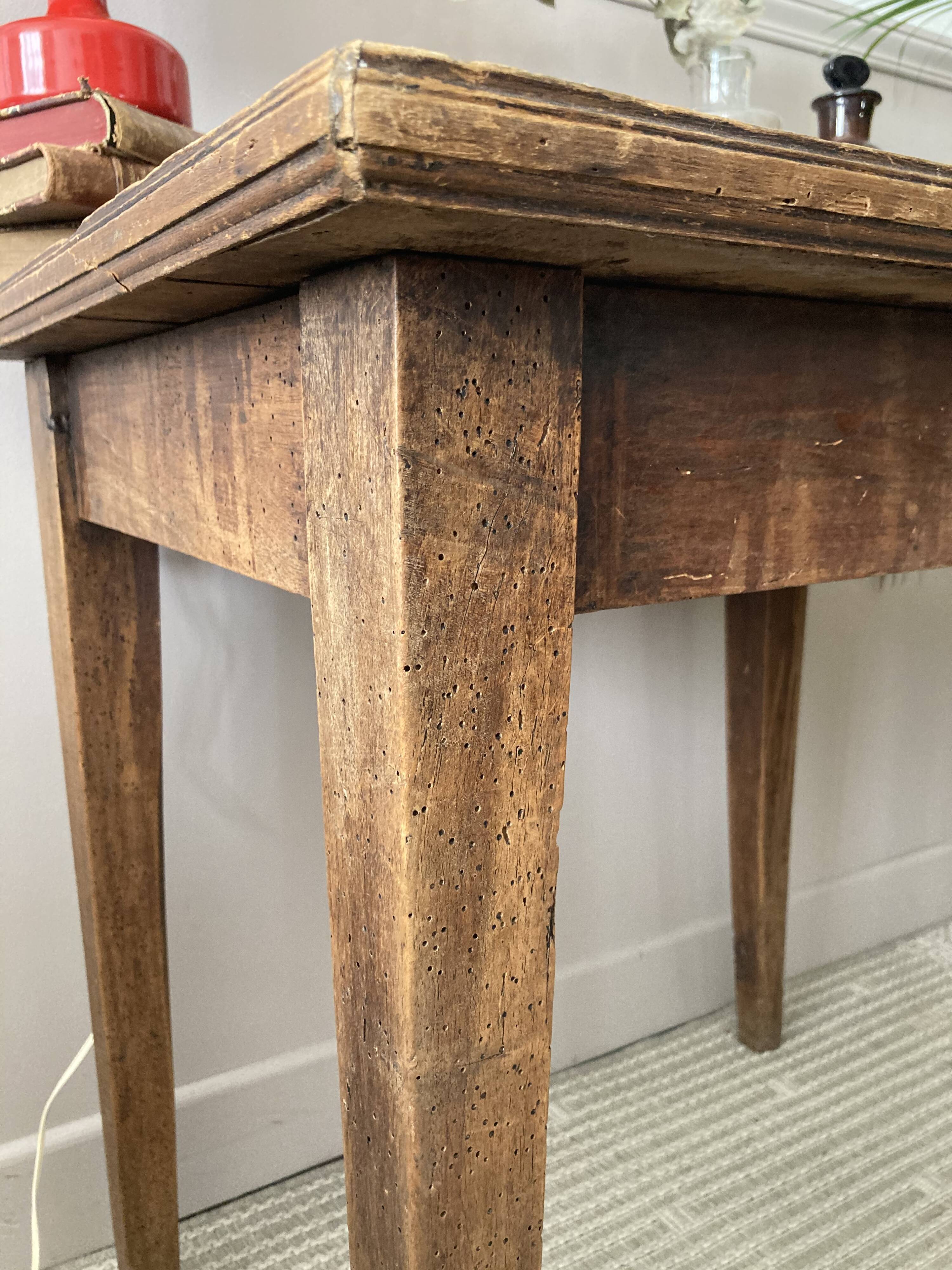 Vintage console side farm table