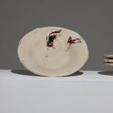 SET OF 4 GLAZED CERAMIC SOUP PLATES