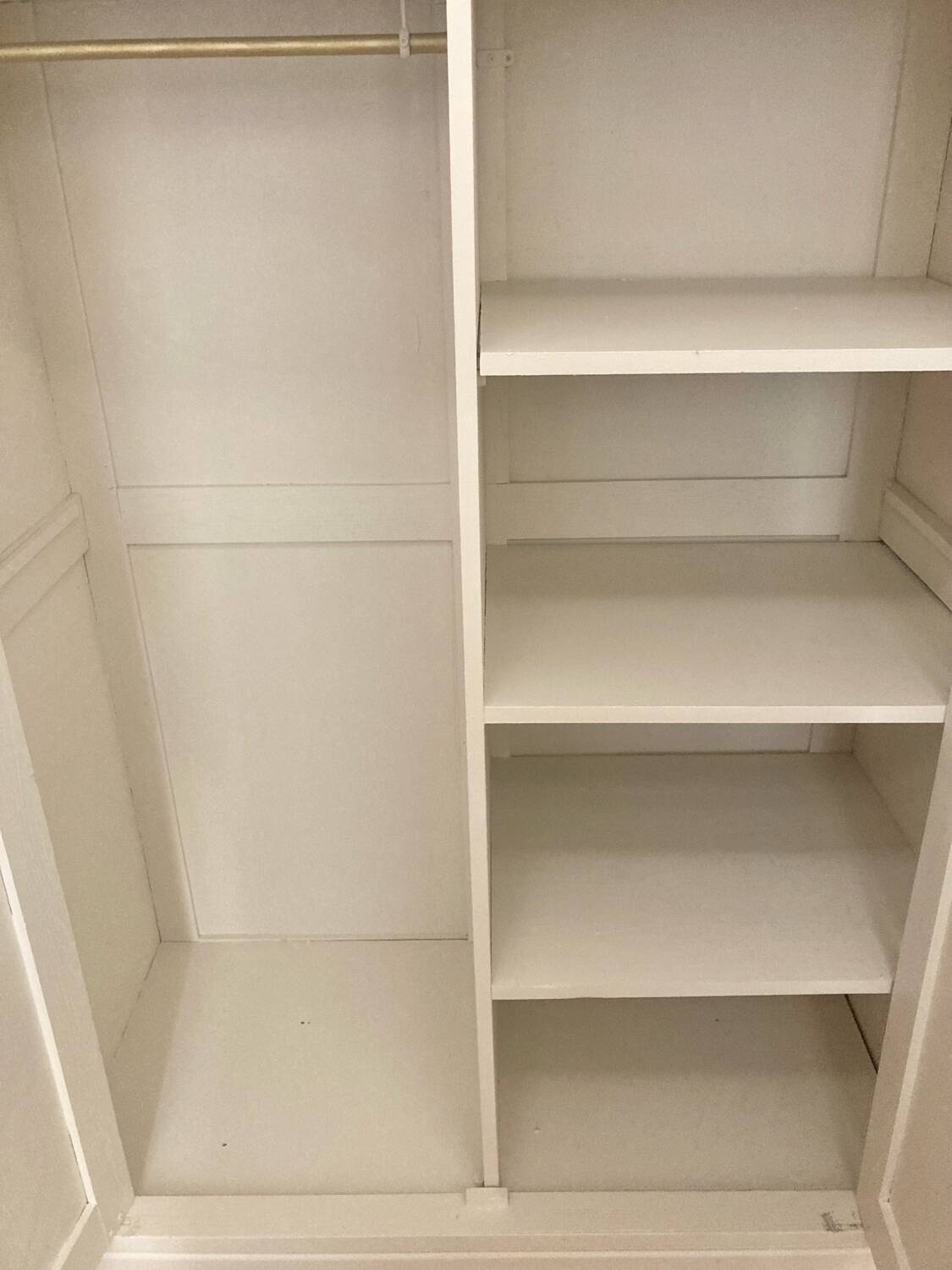 Parisian wardrobe + hanging rail