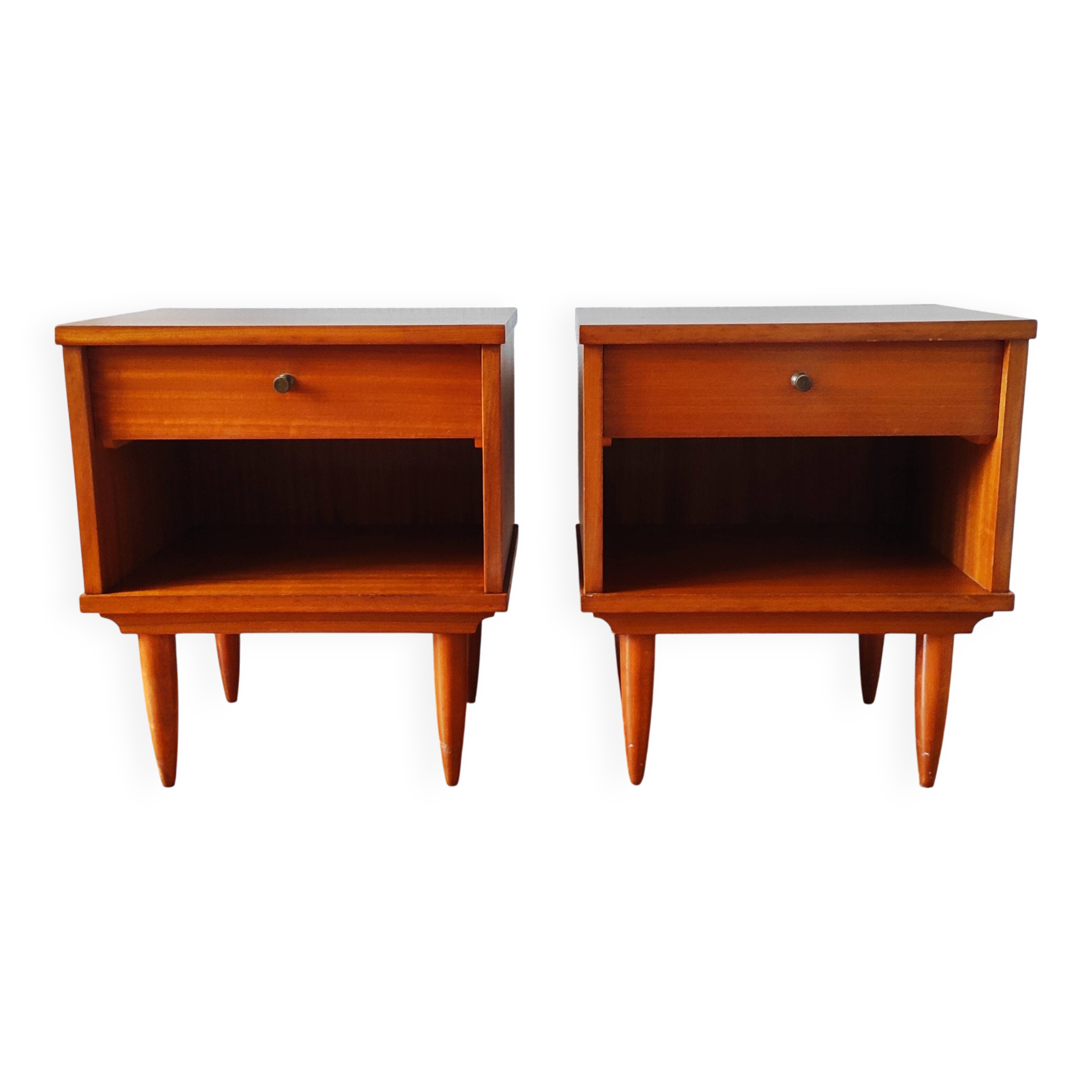 Pair of Vintage 1960s Scandinavian Bedside Tables