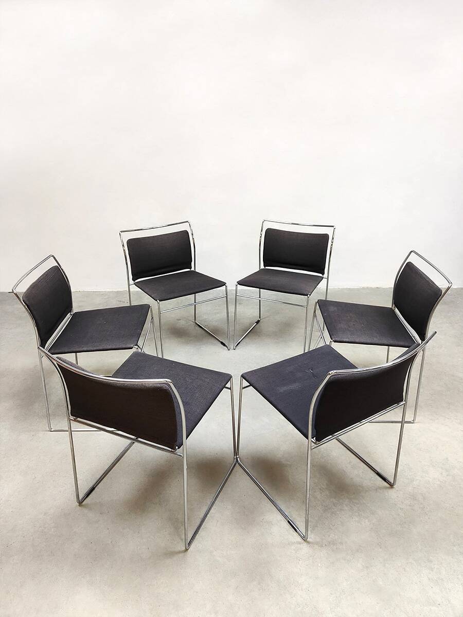 Vintage Italian Tulu dining chairs Kazuhide Takahama Simon Gavina