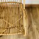 Fauteuil cubique en rotin