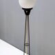 White Opaline Glass and Black Iron Floor Lamp by Stilnovo, Italy