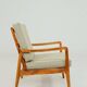 Mid Century Armchair Pastel Olive Cordury Cushion, 1980s