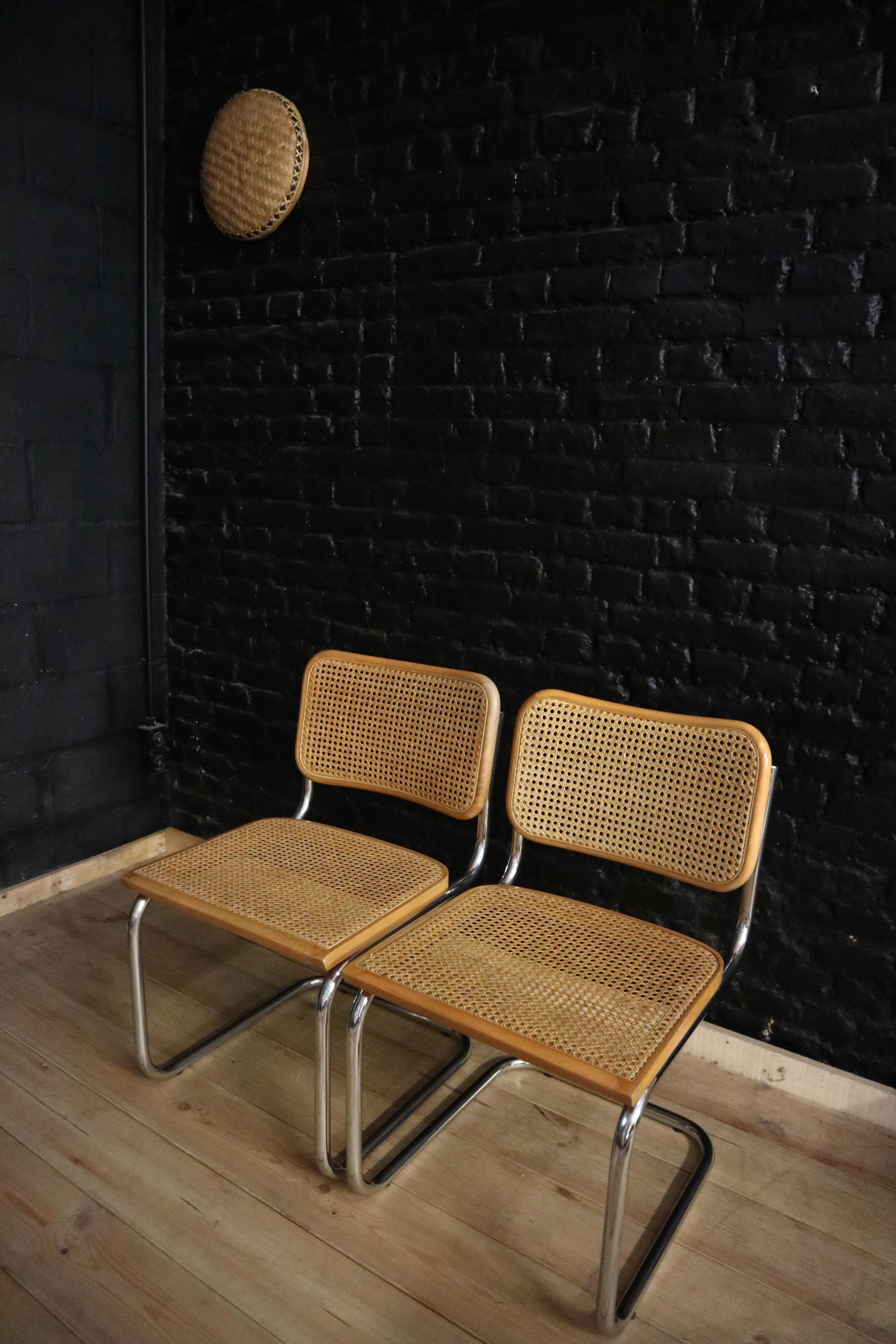 Lot of 2 chairs B32  by Marcel Breuer