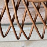 Miroir soleil osier vintage