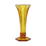 Petit Vase Luxval Ambre Américain 1935 VSL Art Déco