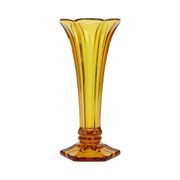 Small Luxval Vase Amber Américain 1935 VSL Art Deco