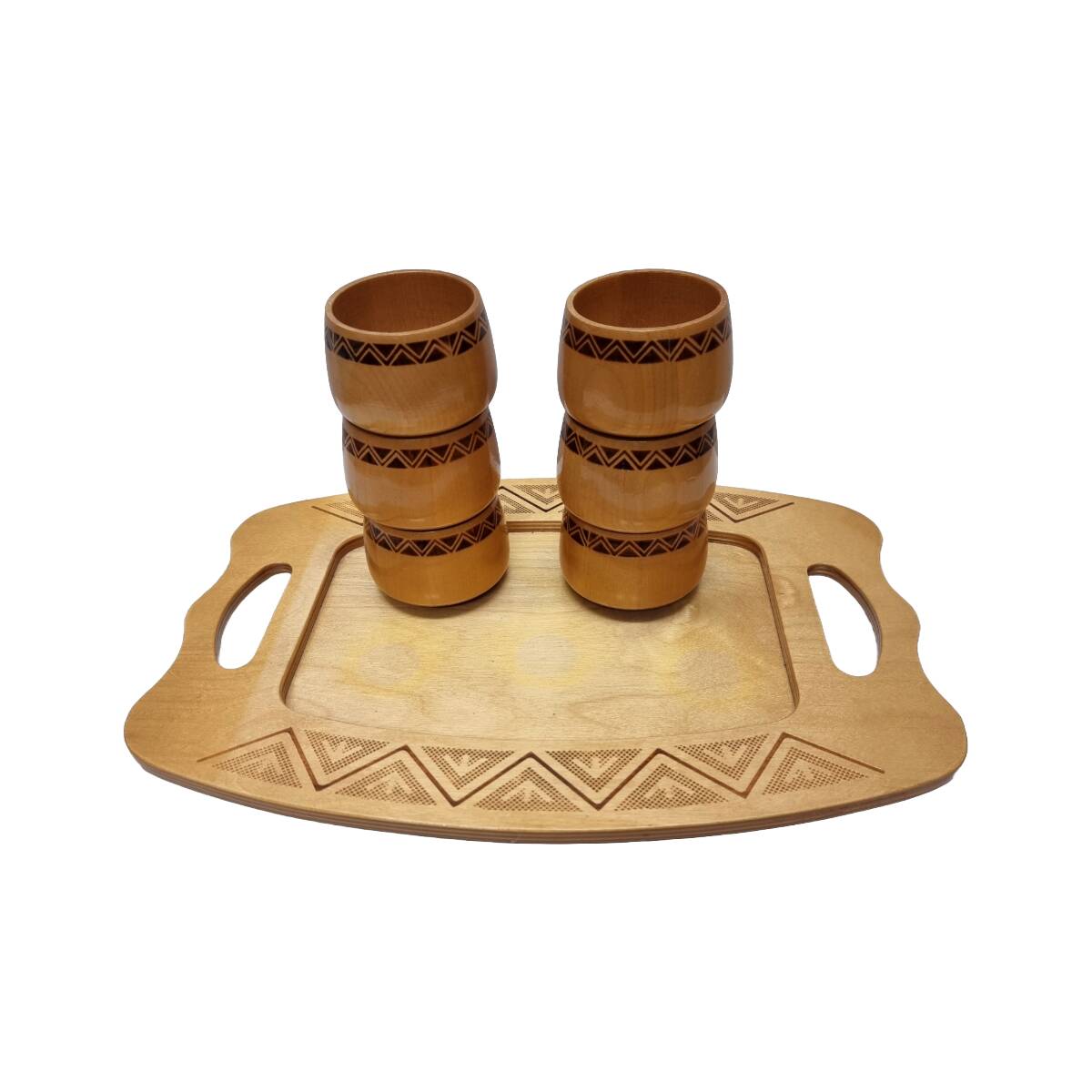 Vintage Cup Holders With Tray, 1970s