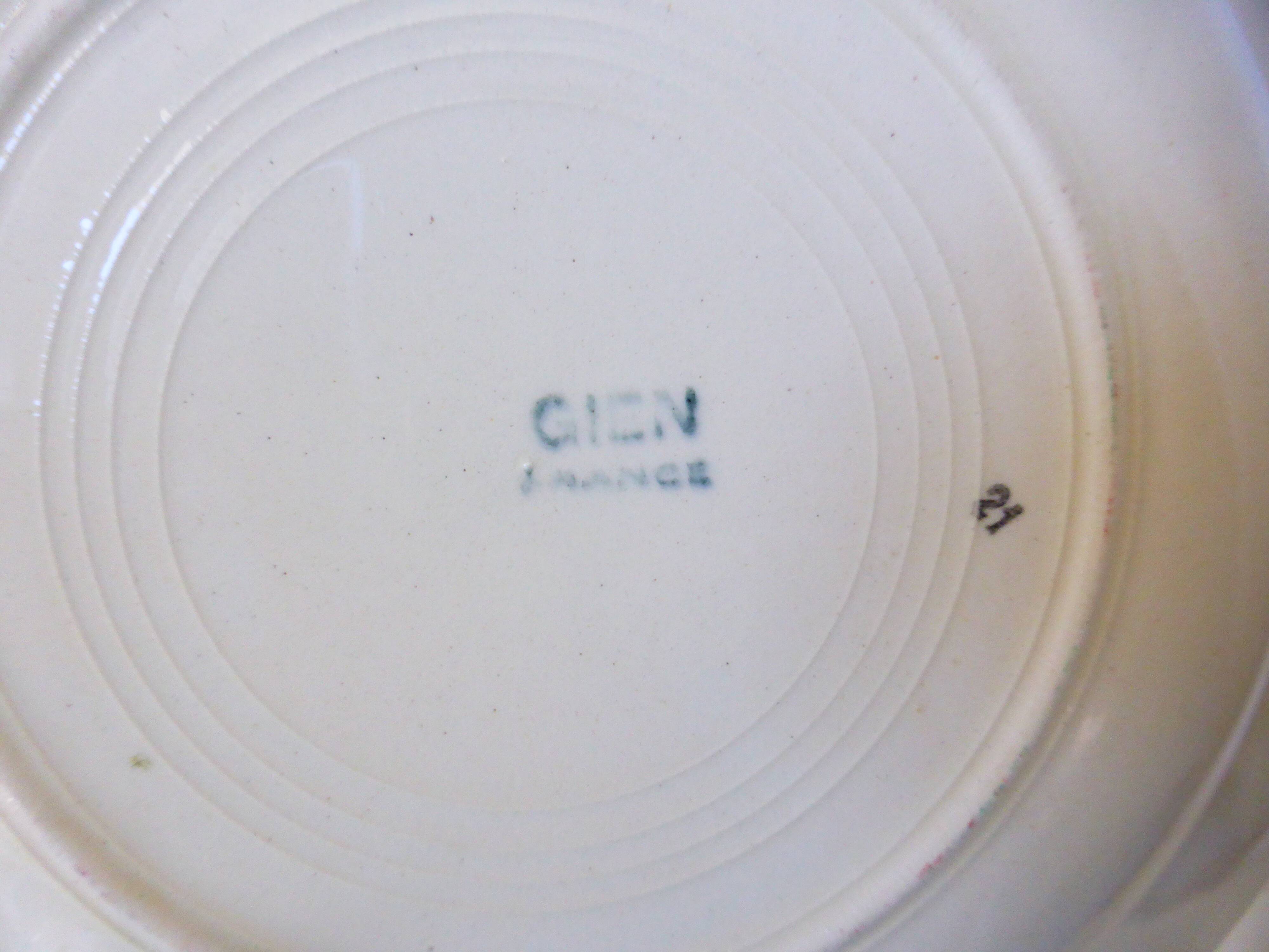 4 assiettes creuses vintage de Gien