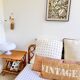 vintage rattan bedside table