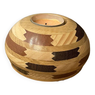 Handmade wooden candle holder