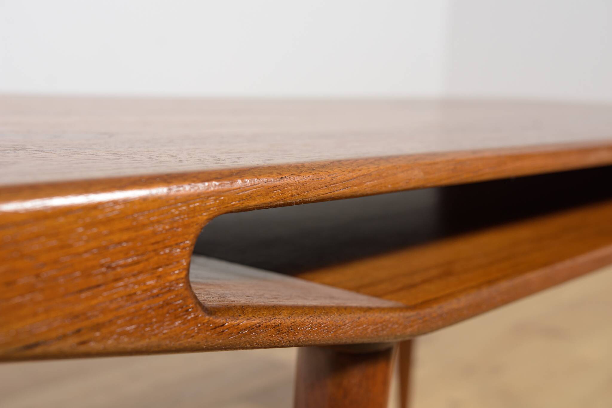 Danish Model 100 Teak Coffee Table from Omann Jun, Denmark, 1950s