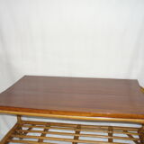 Bamboo coffee table rattan of the 1950s