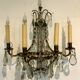 Pair of wall lamps bronze basket and grapevines XX century