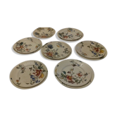 Lot of 13 old earthenware plates "iron earth"