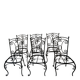 lot 6 chaises en fe forgé
