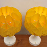 2 Tulip Tablelamps yellow 1970s