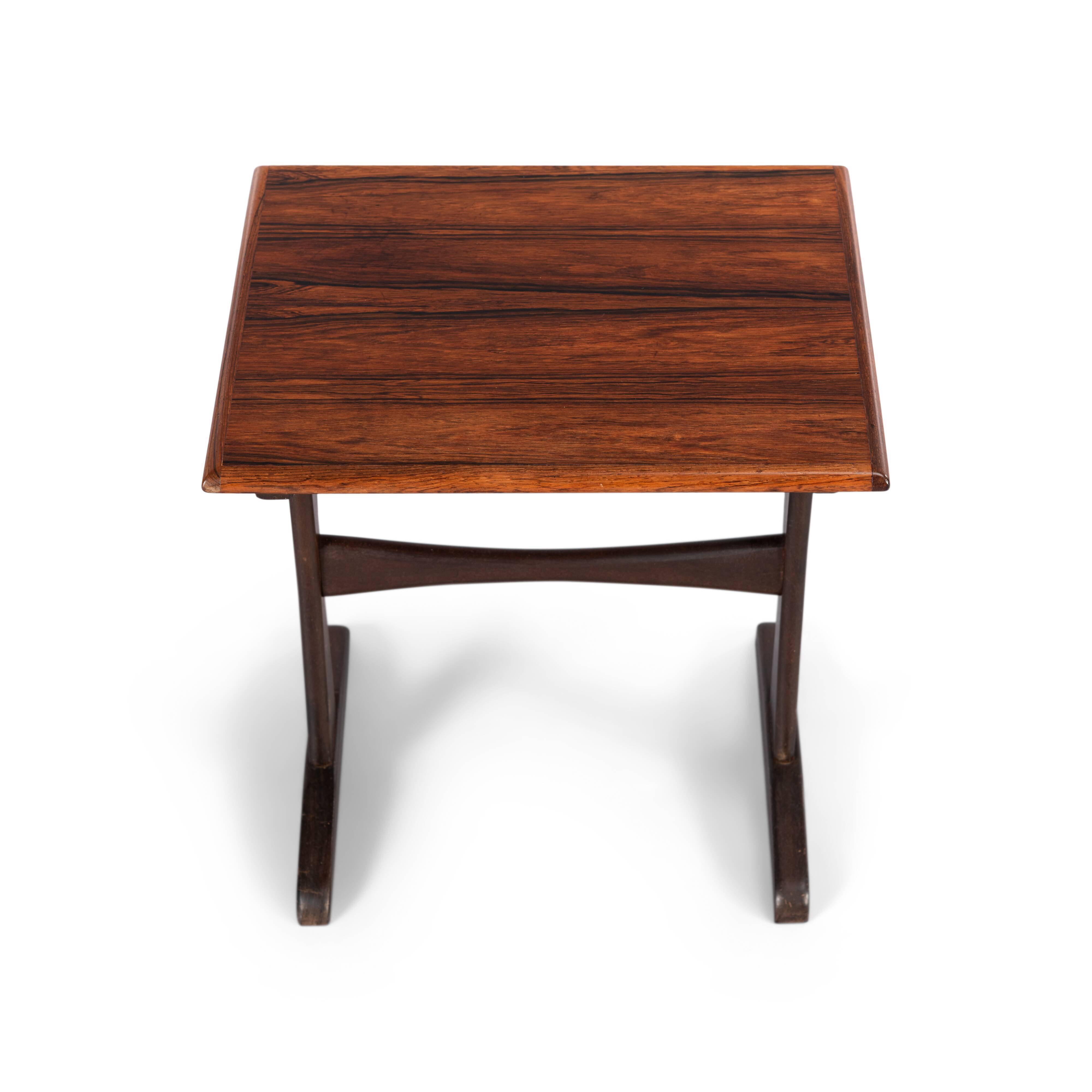 Mid-century danish rosewood pull out tables, 1960s