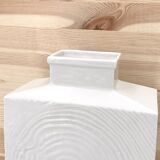 Sgrafo Modern white minimalist porcelain vase, 1960s