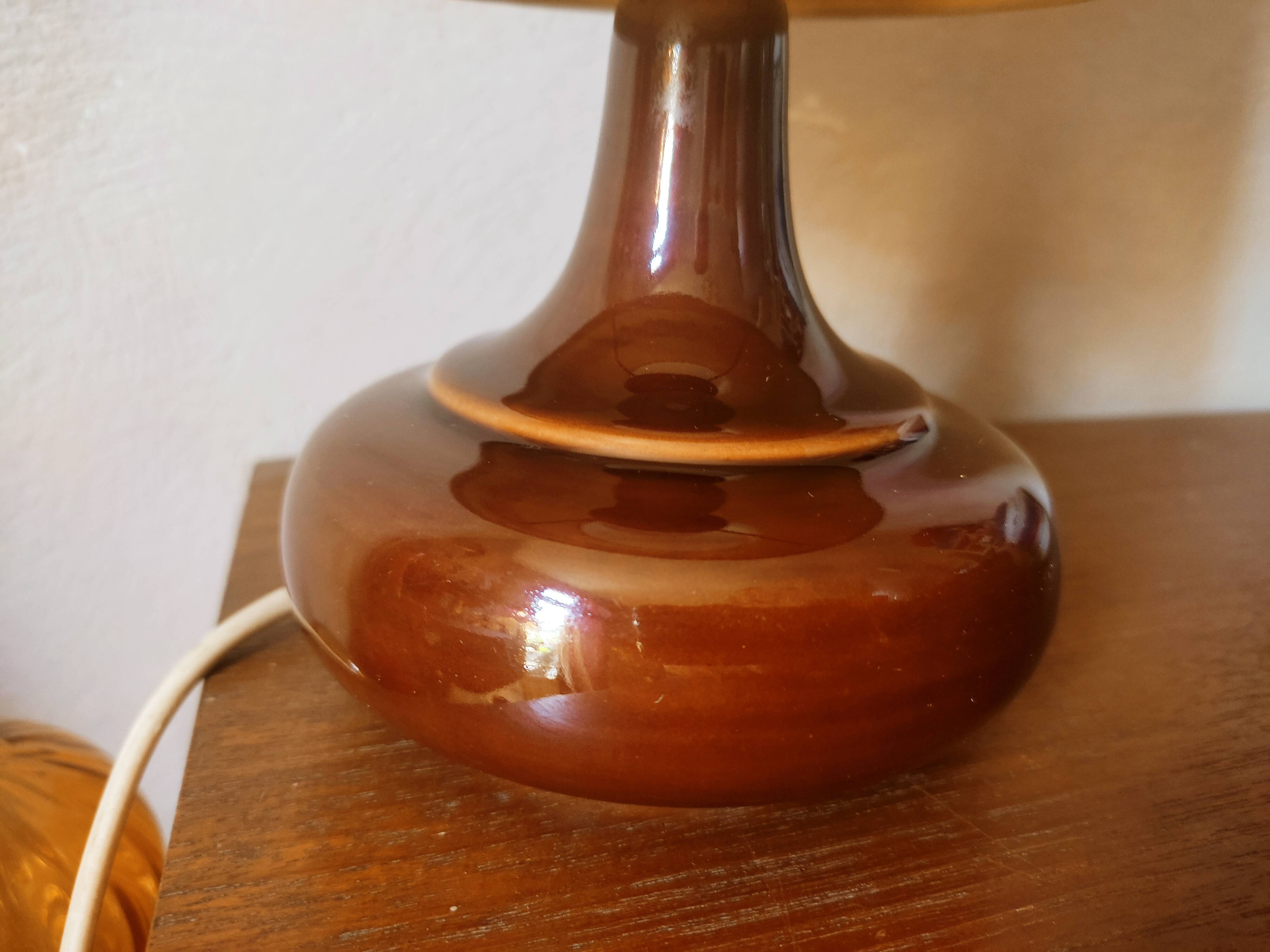 70's ceramic bedside lamp