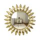 Mid Century Copper Plated Metal Sun Mirror Deknudt Convex 50cm