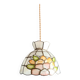 Mother-of-pearl suspension with art deco flowers