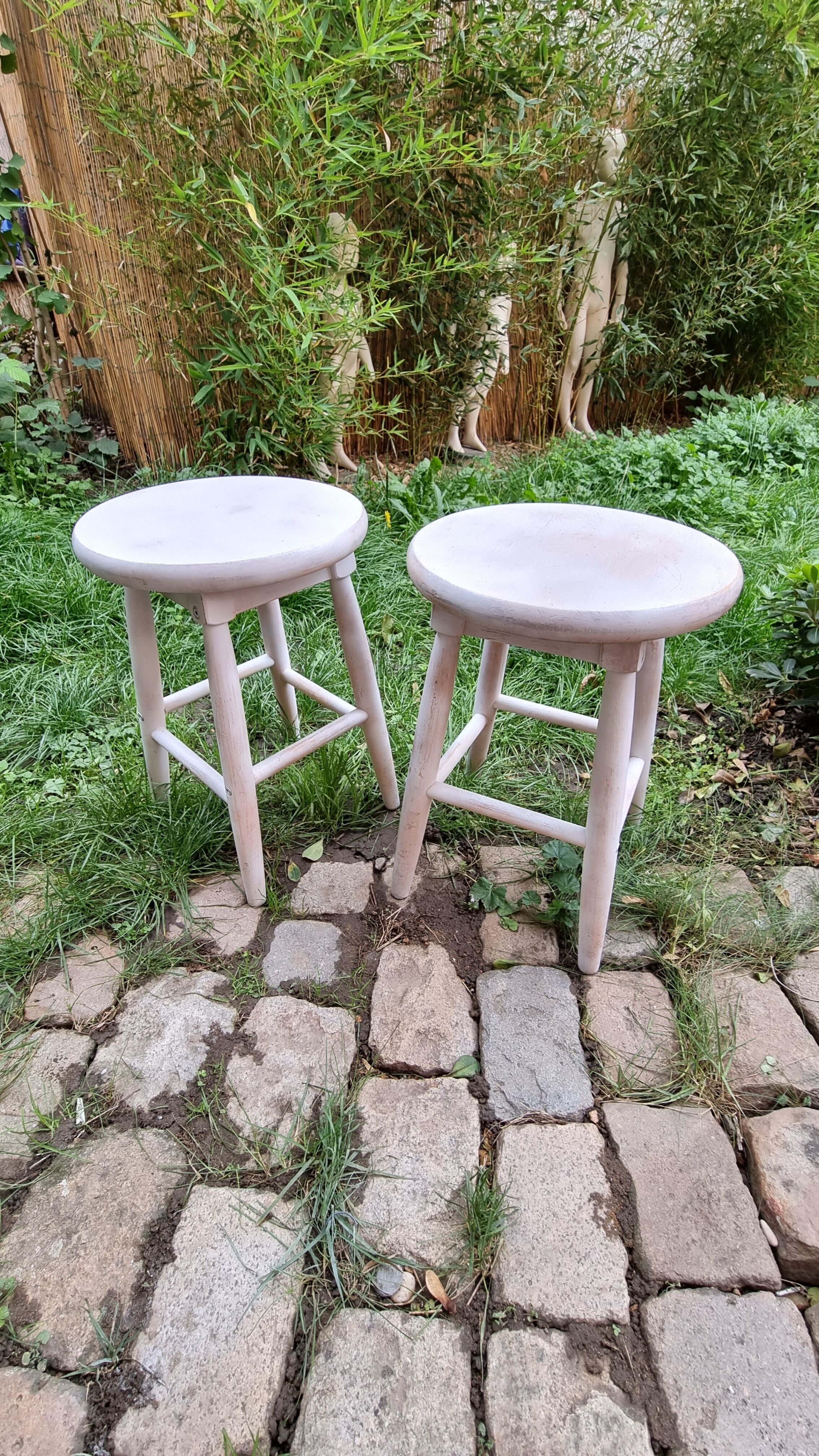 Pair of wooden stools