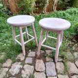 Pair of wooden stools