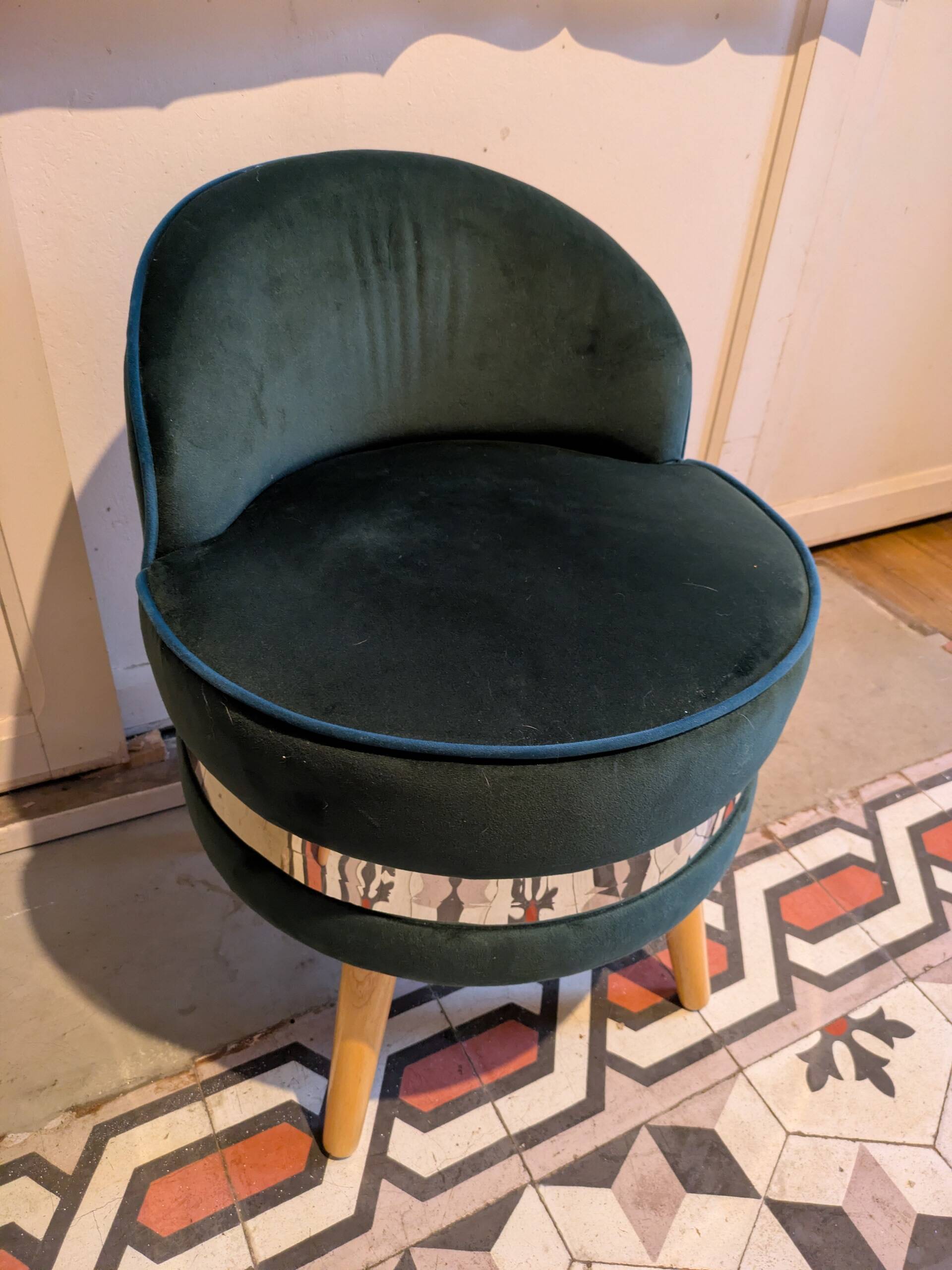 MINI CHAIRS in wood and velvet