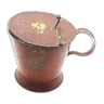 Old hand-painted metal salt pot