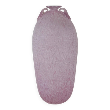Vase en verre, verre de Murano, design italien, années 1970, fabriqué en Italie