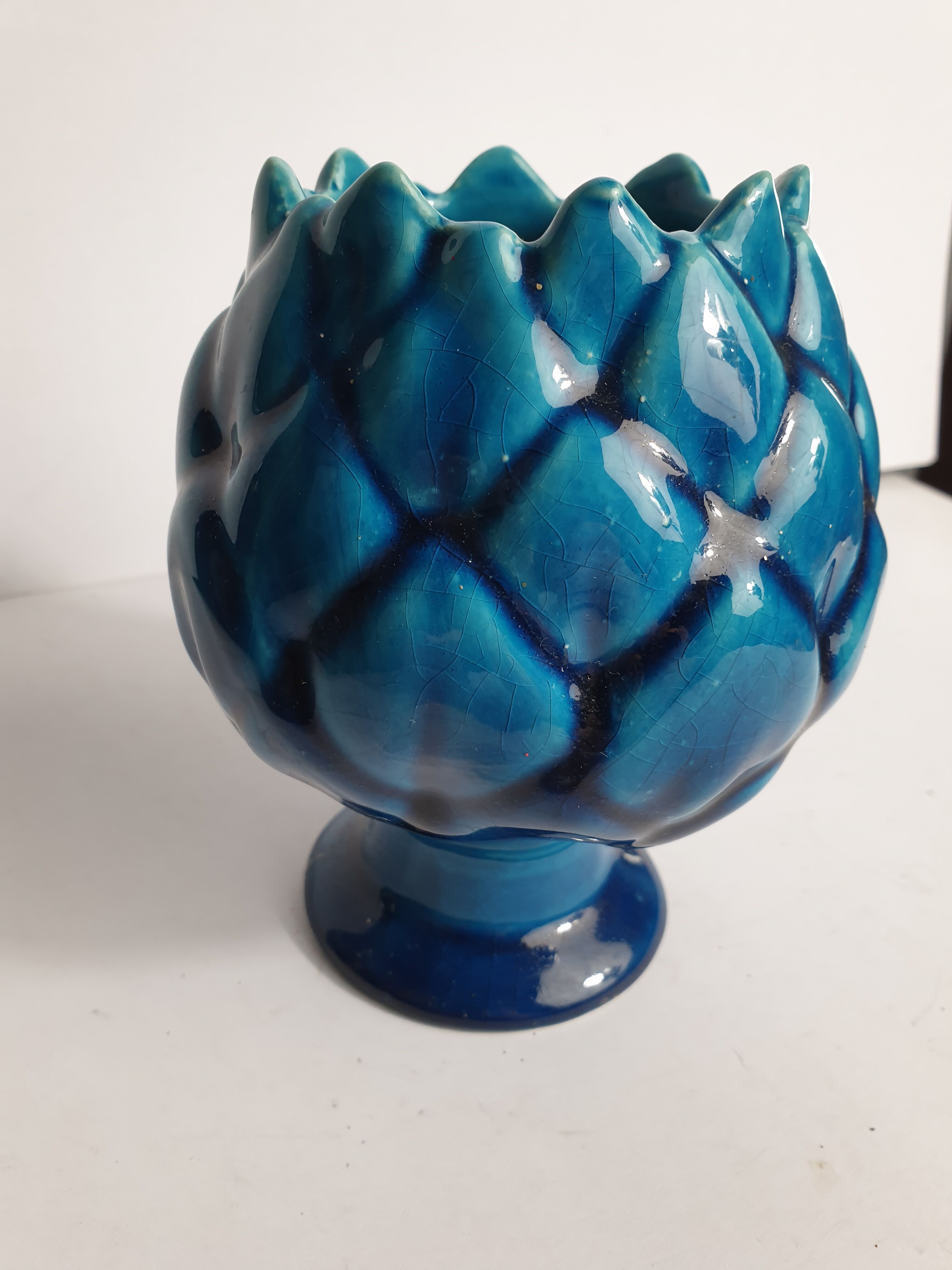 Blue ceramic vase