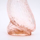 Empoli pink glass duck bottle, 1960s