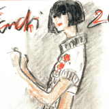 Drawing by karl lagerfeld for fendi