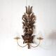 Large bronze wall light with 2 lights, dolphin wall light with reeds