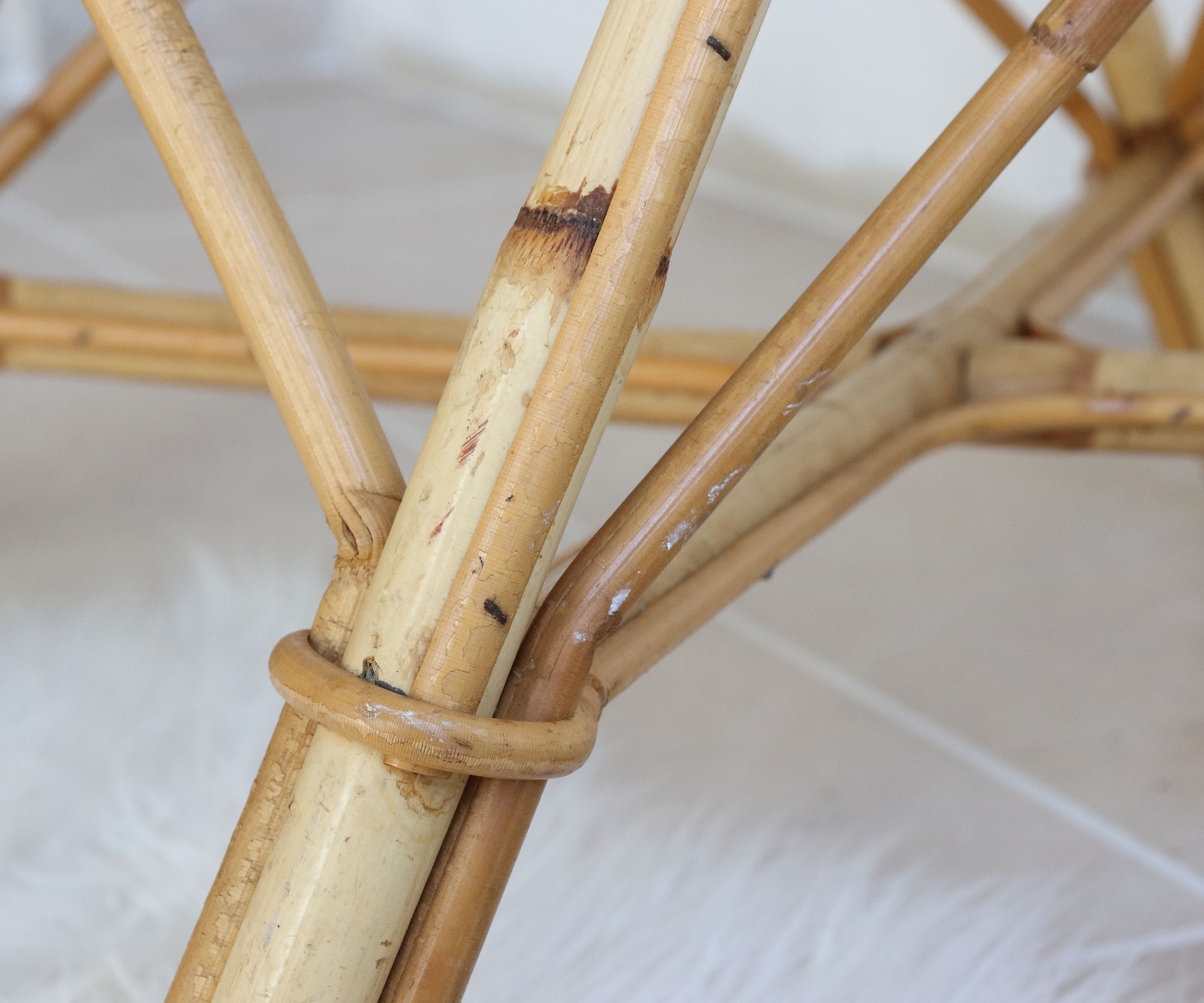 Adult-sized rattan shell chair