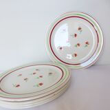 5 flat plates of Gien model Marie Laure 220536