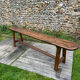Vintage farmhouse bench in solid oak