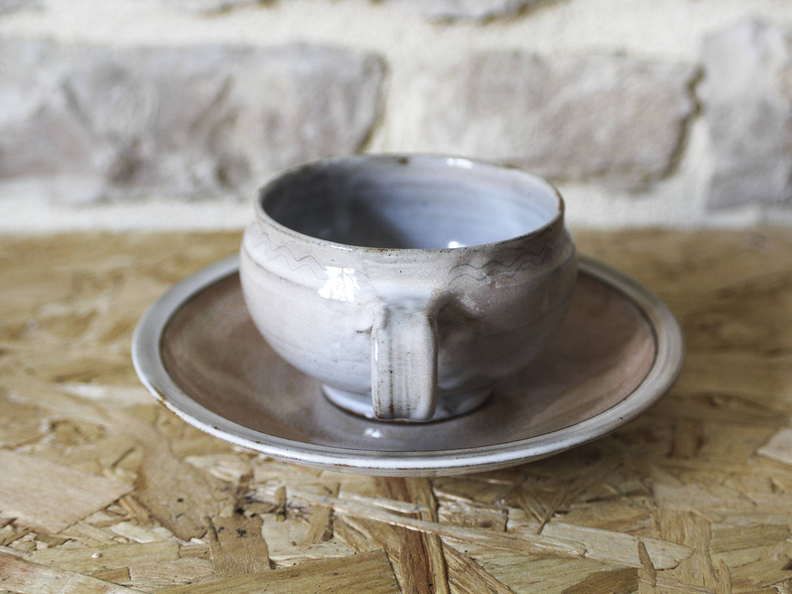 Set of 10 coffee cups and saucers Chantal and Thierry Robert