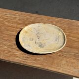 Oval petrified wood dish or bowl with grey edges D28x24 -3779