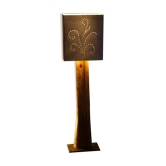 High-end industrial chic style lamp – cedar wood & metal