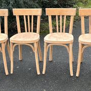Set of 6 Baumann chairs No. 43, raw wood, ready to paint or sand