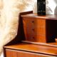 Danish vintage teak secretary | Restored Scandinavian desk