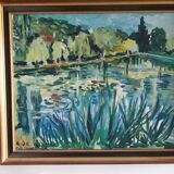 Landscape oil painting of Ville d'Avray